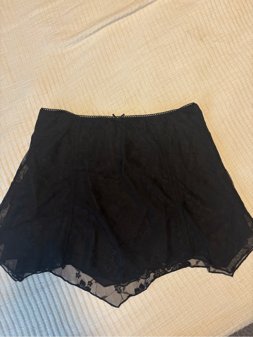 Urban Outfitters Black Lace Slip Skirt